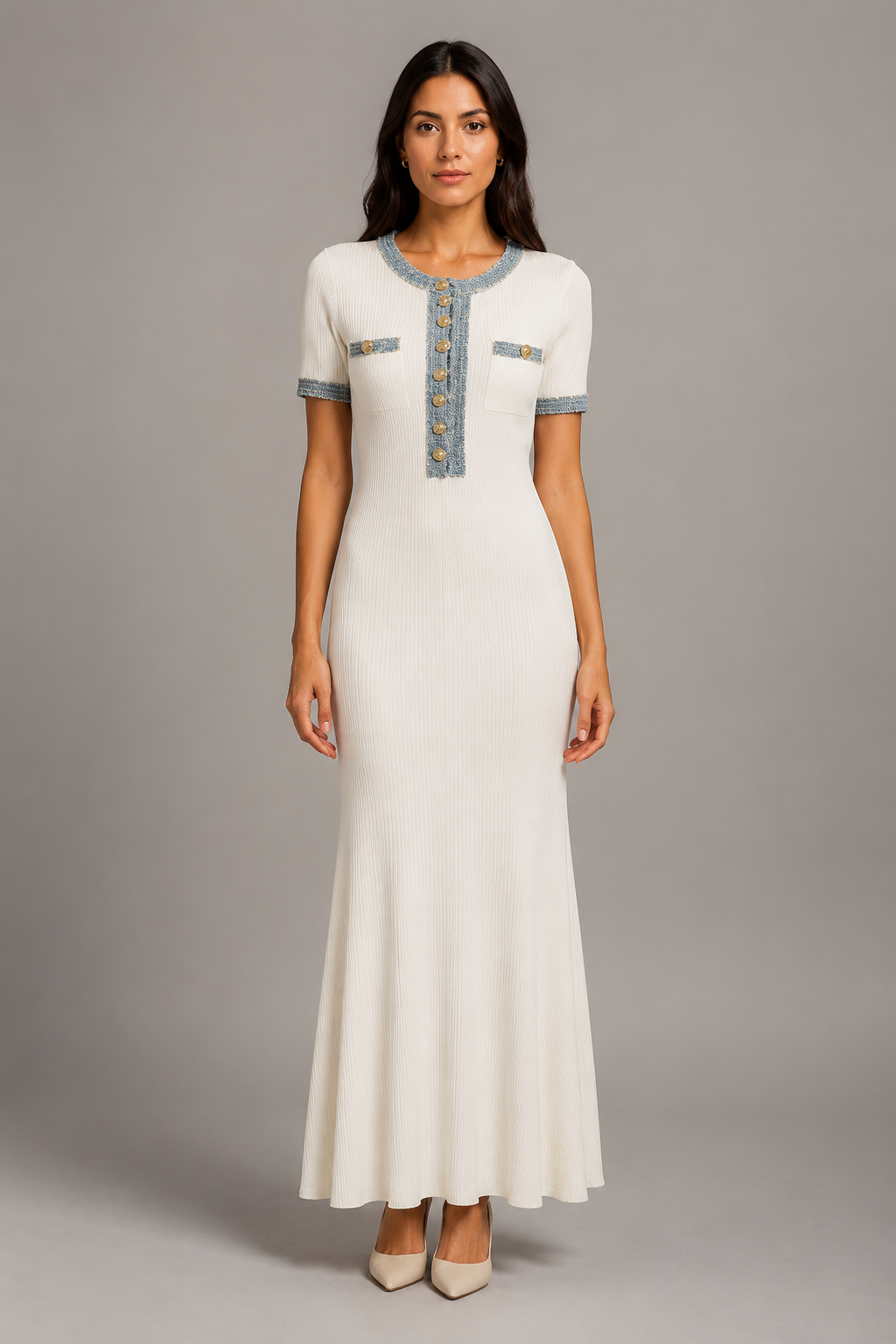 Classic Fitted Midi Dress